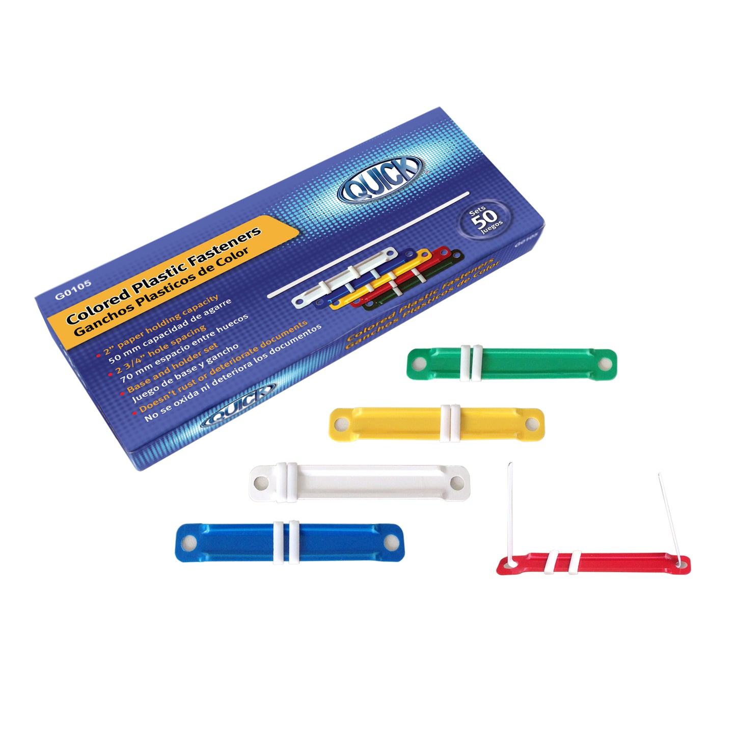 Colored Pronged Fastener Sets