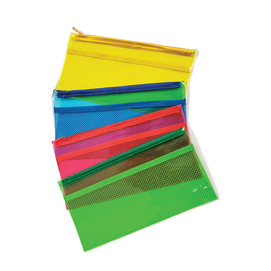 PVC Mesh Neon Pencil Cases