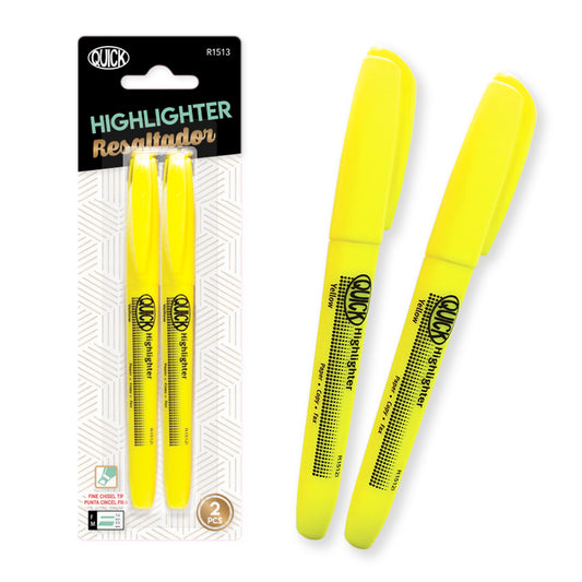 2 Yellow Pen Style Highlighters