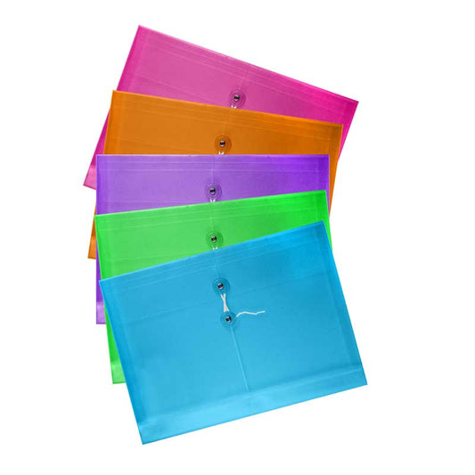 Horizontal Filing Envelope, String Closure