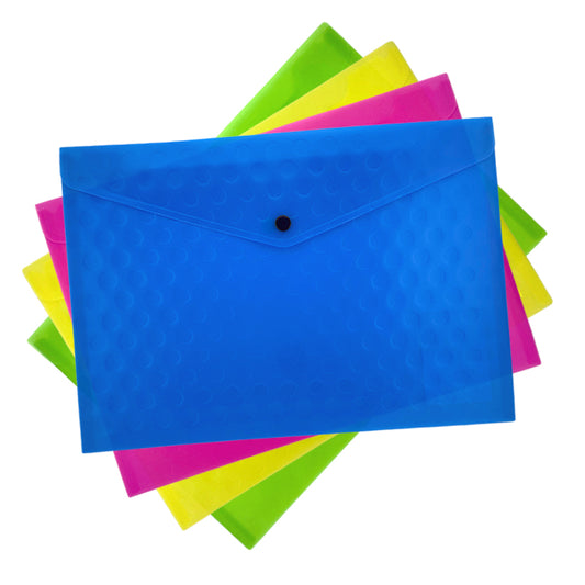 Horizontal Filing Envelope, Button Closure