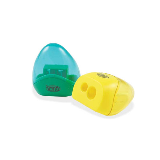 2 Hole Pencil Sharpener w/ Triangle Receptacle