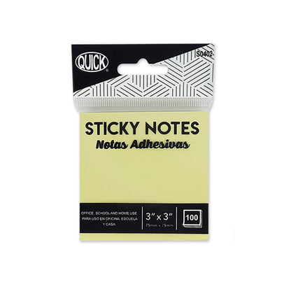 Sticky Notes 3" x 3", Hanging Bag