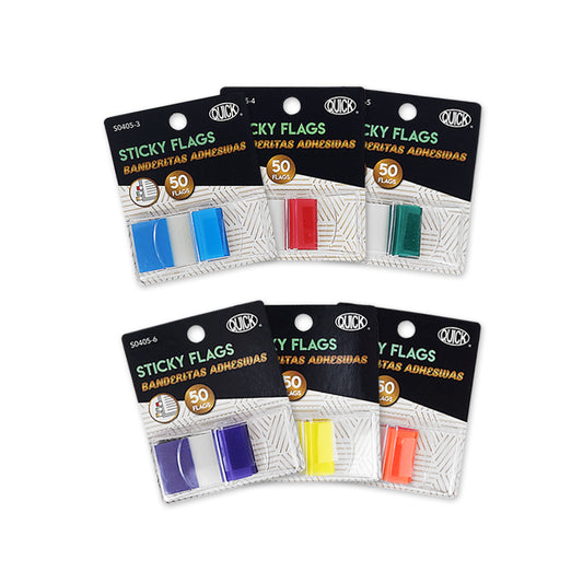 Sticky Flags, 1" x 1.7”, 50 Flags