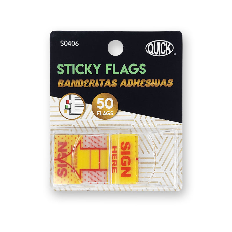 Sticky Flags, 1" x 1.7”, "Sign Here"