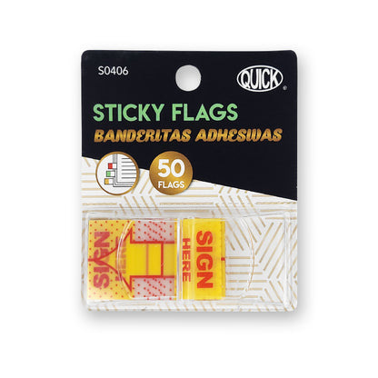 Sticky Flags, 1" x 1.7”, "Sign Here"