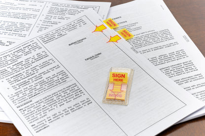 Sticky Flags, 1" x 1.7”, "Sign Here"